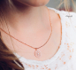 Preview: Roségoldfarbene Kette - Mandala mit Opalite